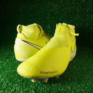 Nike Phantom Vision Elite DF FG Volt Soccer Cleats Kids Size 6Y AO3262-171